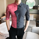 2021春夏男衬衫中袖个性衬衣青年商务衬衫潮流花衬衫时尚D821-P55，男装衬衫，星座419（原A233）