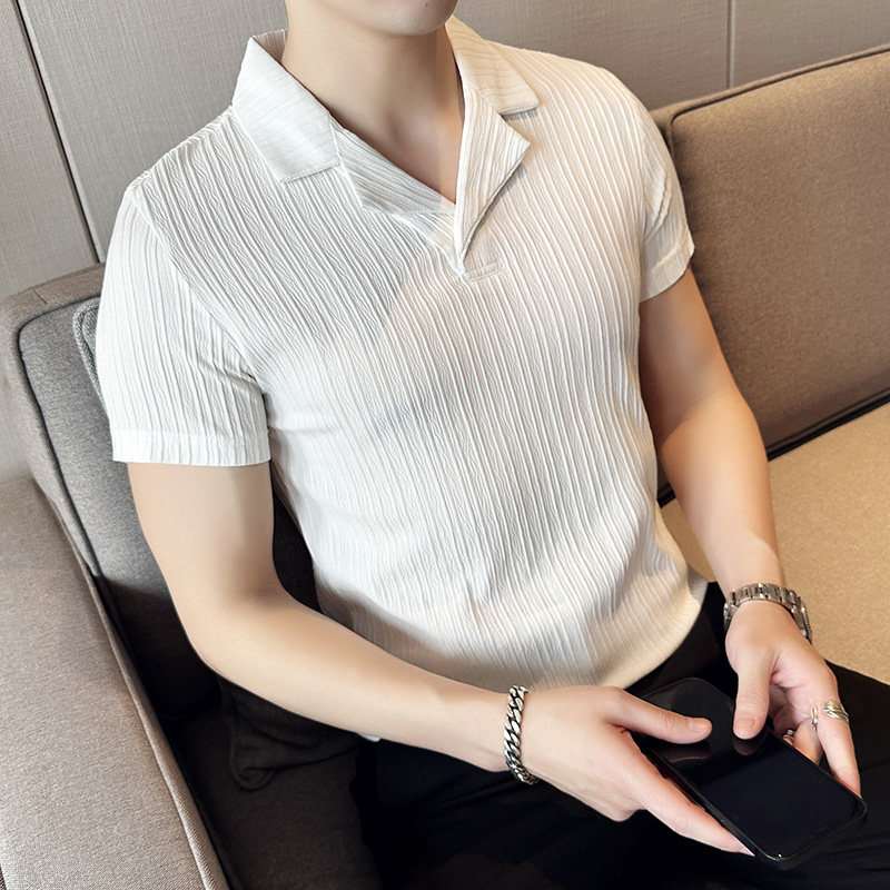 英伦风~春夏男士翻领T恤夏季短袖潮男休闲POLO衫A233-Y001-P55,男装T恤,星座419（原A233）