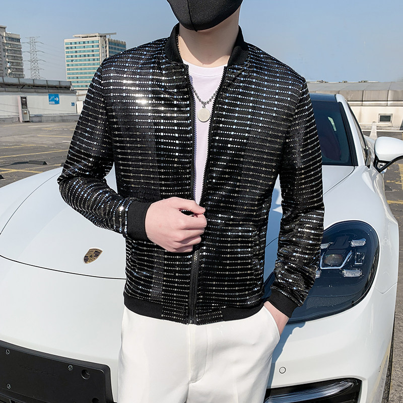 2025春夏新款男个性时尚防晒衣夜店潮男薄夹克外套A233-A95-P60,男装防晒衣,星座419（原A233）