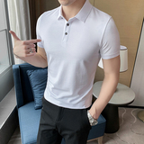 Polo衫纯棉男短袖t恤夏季纯色潮流休闲新款英伦POLO外穿PH02-P50，男装Polo衫，星座419（原A233）