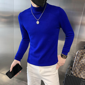 秋冬 男士半高领毛衣打底衫男士修身打底毛衣跑量针织衫S08特图片