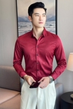 四季款男暗花长袖衬衫轻熟衬衣韩版修身个性上衣秋装衬衫BF41，男装衬衫，星座419（原A233）
