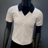 春夏新款针织衫~翻领针织T恤针织打底衫~撞色翻领针织衫G6603-P65，男装T恤，星座419（原A233）