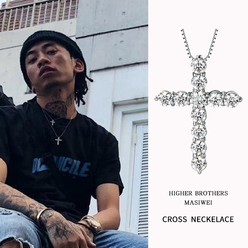 欧美满钻十字架吊坠马思唯同款