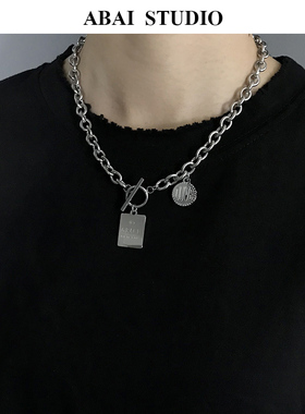 不褪色组合字母嘻哈风情侣短项链