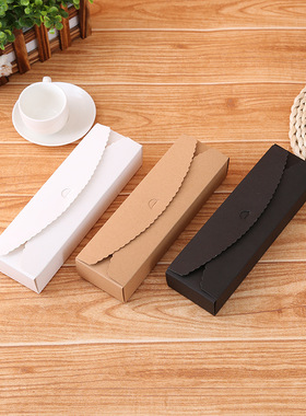 厂家牛皮纸盒可爱烘焙糖果包装盒曲奇小号长方形轧糖礼盒定制logo