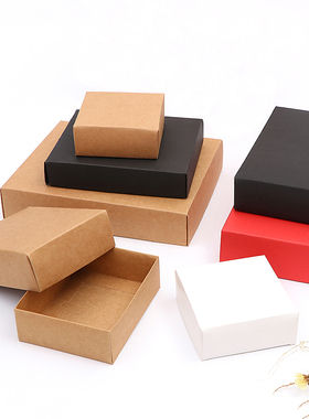 现货牛皮纸天地盖纸盒包装盒小礼物手工皂包装抽屉盒礼盒定制logo