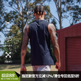 ZONEID 运动背心男春夏针织篮球运动训练透气速干纯色无袖坎肩