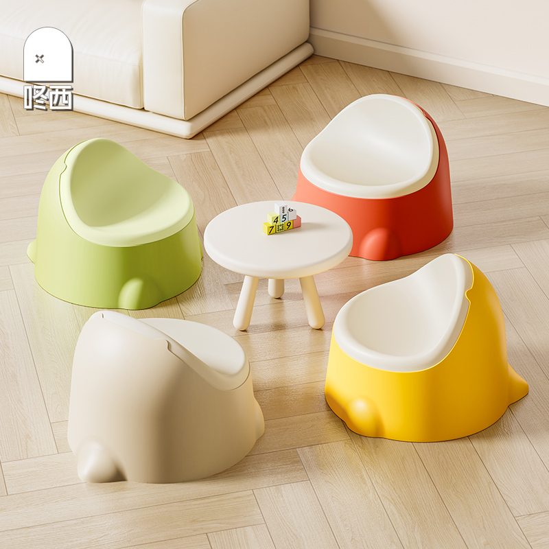 咚西小凳子儿童靠背椅加厚宝宝可爱客厅防滑板凳塑料婴幼家用矮凳