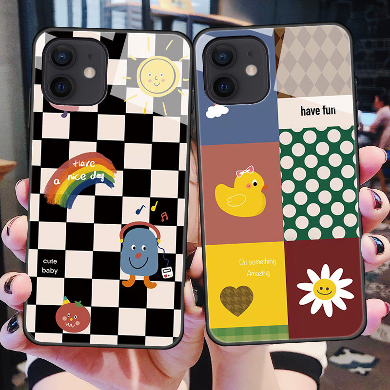 适用于苹果12手机壳iphone12mini玻璃ip12pro全包防摔pg12promax男女