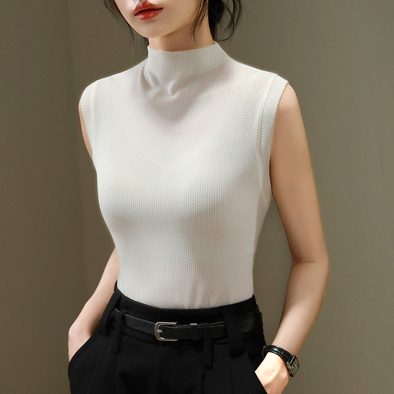 网纱背心女士薄款内搭无袖上衣