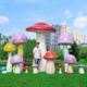 饰庭院草坪摆件花园卡通大型蘑菇美陈小品 户外仿真蘑菇雕塑园林装