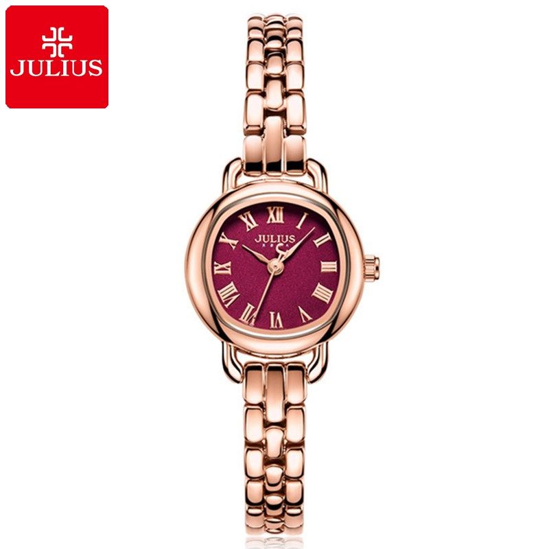 聚利时手表女款小众 ins风简约气质复古罗马小巧表盘钢带学生防水