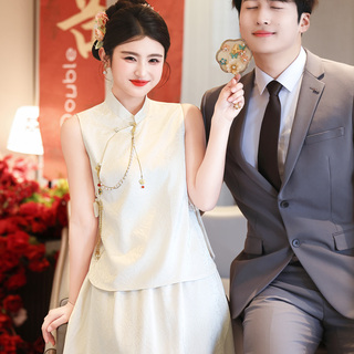 敬酒服高腰孕妇遮肚子大码胖mm2026新款旗袍女结婚新娘订婚礼服裙