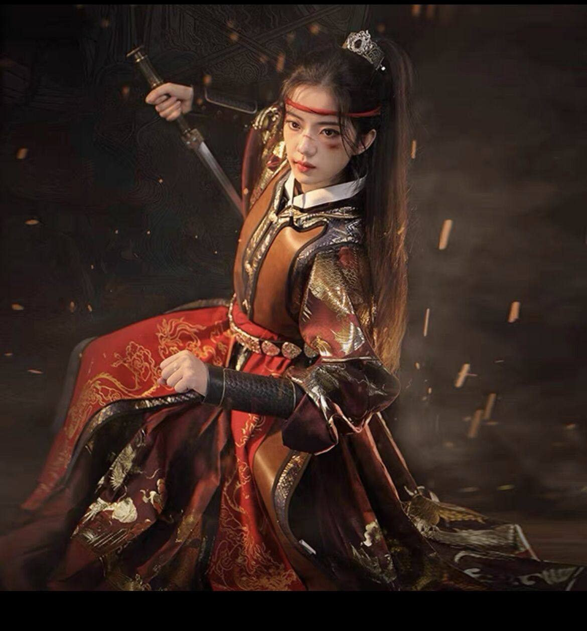 【汉锦记】出租流烟昔泠-凌霄正品织金明制飞鱼贴里cp罩甲秋季汉