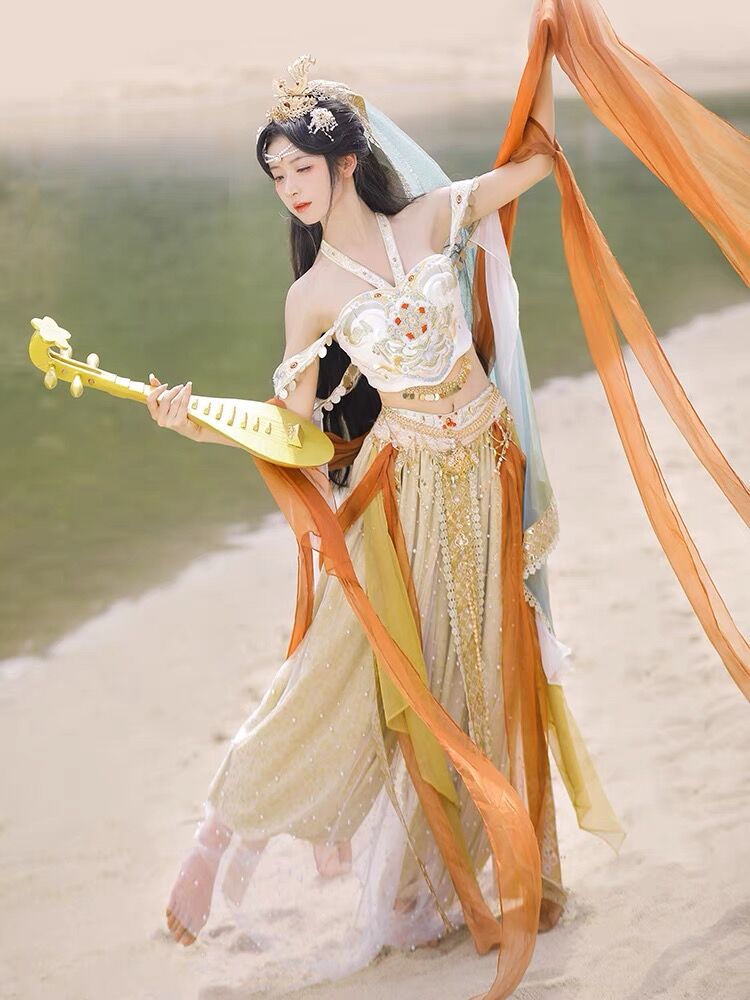 汉锦记2022年夏雪纺蕾丝西域女神