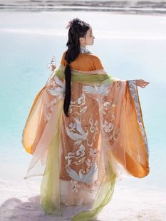 【汉锦记】出租有香如故十二花神令 娥皇 茶花仙鹤绣花 诃子裙大