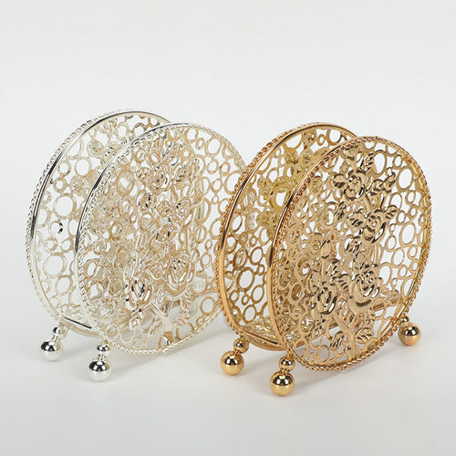 纸巾架餐巾纸架盒座筒夹金属摆件