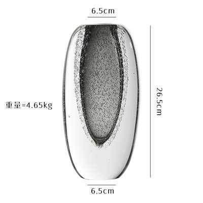 간단한 현대 창조적 인 유리 꽃병 빛 럭셔리 모델 룸 유리 공예 부드러운 장식 거실 입구 꽃꽂이 장식품