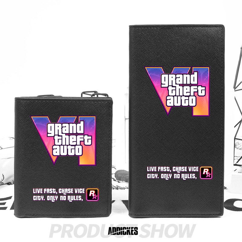 GTA6游戏潮牌周边多功能大容量学生钱包带卡位青少年卡包男款钱夹