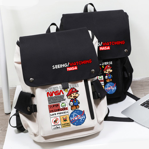 NASA马里奥联名潮学生书包双肩包