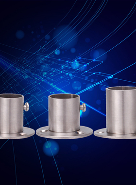 高脚法兰座 阳台晾衣杆侧装底座19225不锈钢管挂衣杆托 永固五金