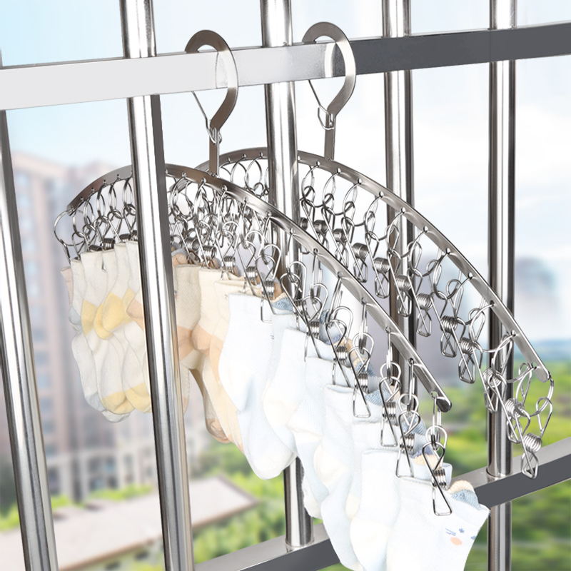 神器家用不锈钢衣架G婴儿多夹子