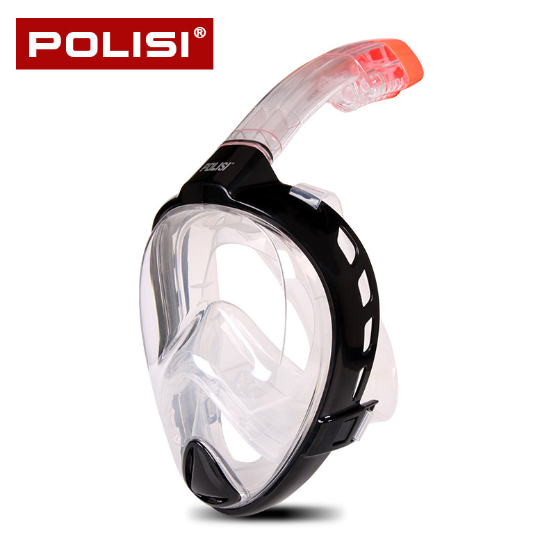 POLISI 专业潜水镜浮潜装备套装全干式浮潜面罩三宝男女款呼吸管