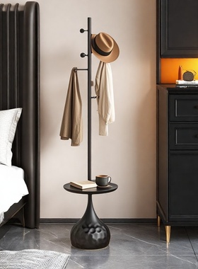 艺巴赫衣帽架落地创意衣架黑色家用立式挂衣架卧室衣帽架民俗酒店