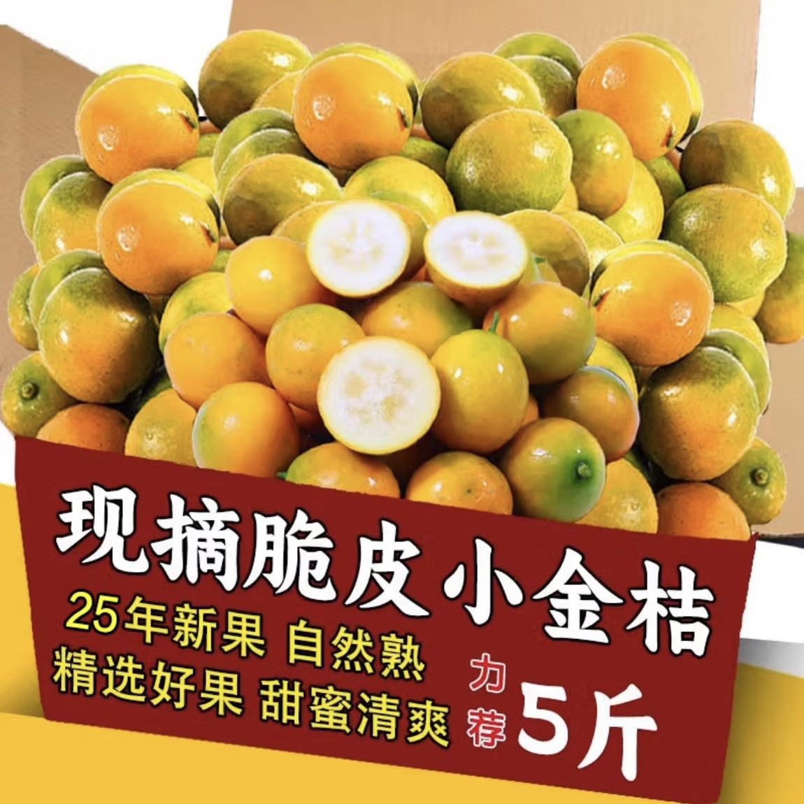 广西桂林脆皮金桔当季水果