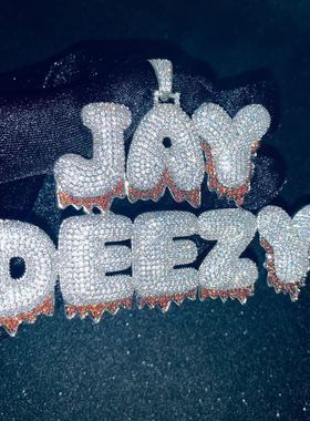 DIY水滴熔岩字体锆石字母吊坠