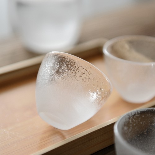 樱花阁日式云雾玻璃小酒杯一口杯