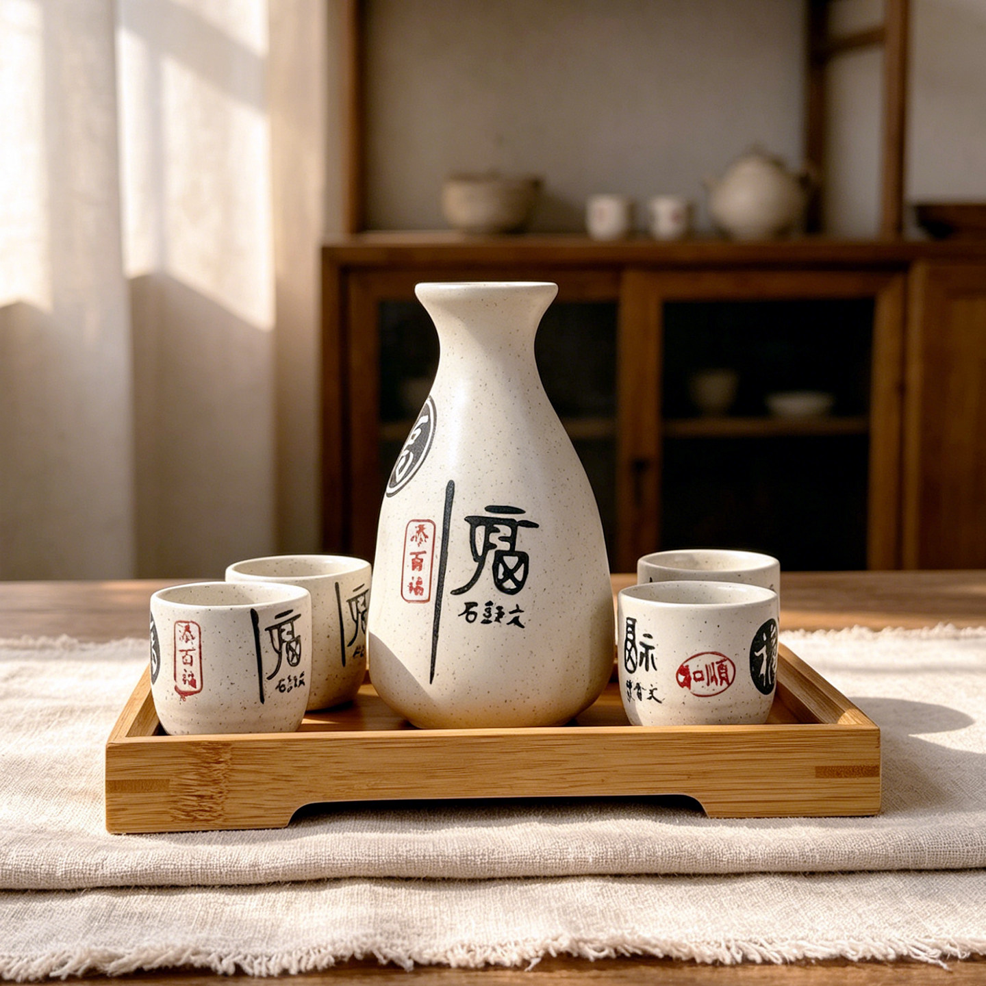 日式陶瓷白酒杯清酒具套装一口杯
