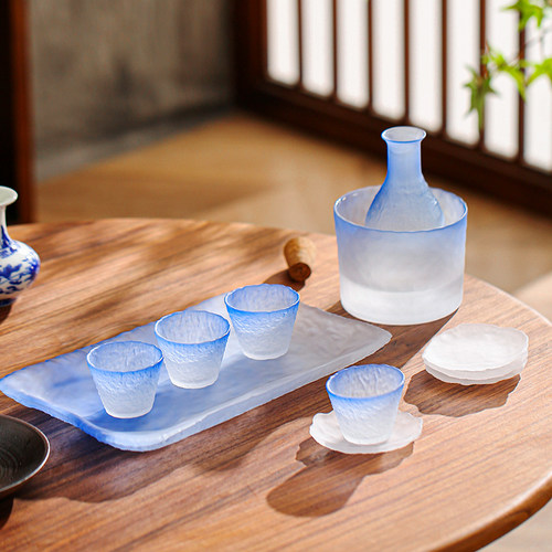 复古日式小酒杯玻璃分酒器白酒杯