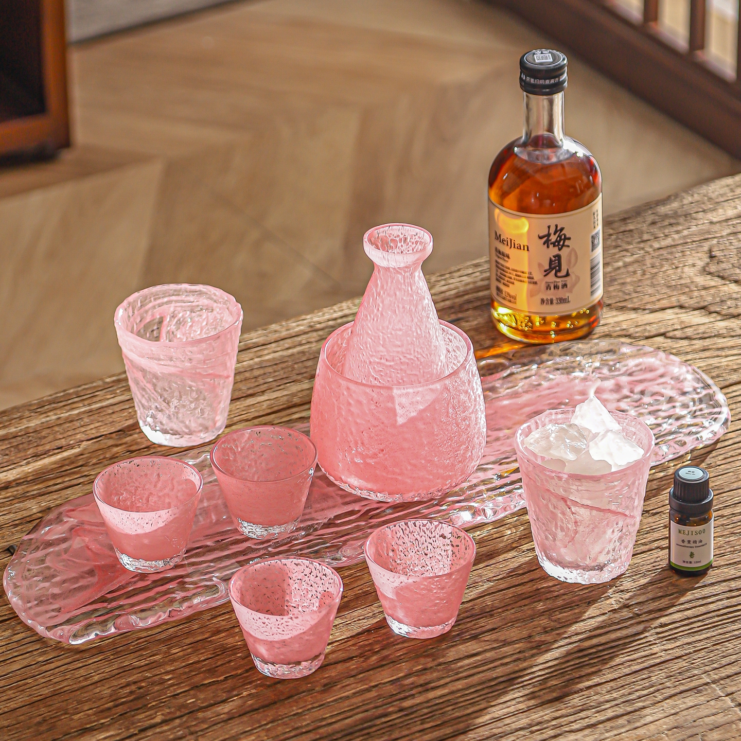 星粉清酒杯高级感玻璃白酒杯套装家用烫酒壶温酒器温酒壶果酒酒具