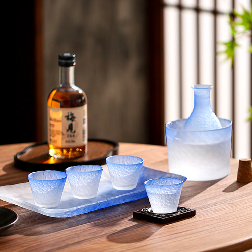 围炉冰茶工具蔚蓝日式酒杯分酒器