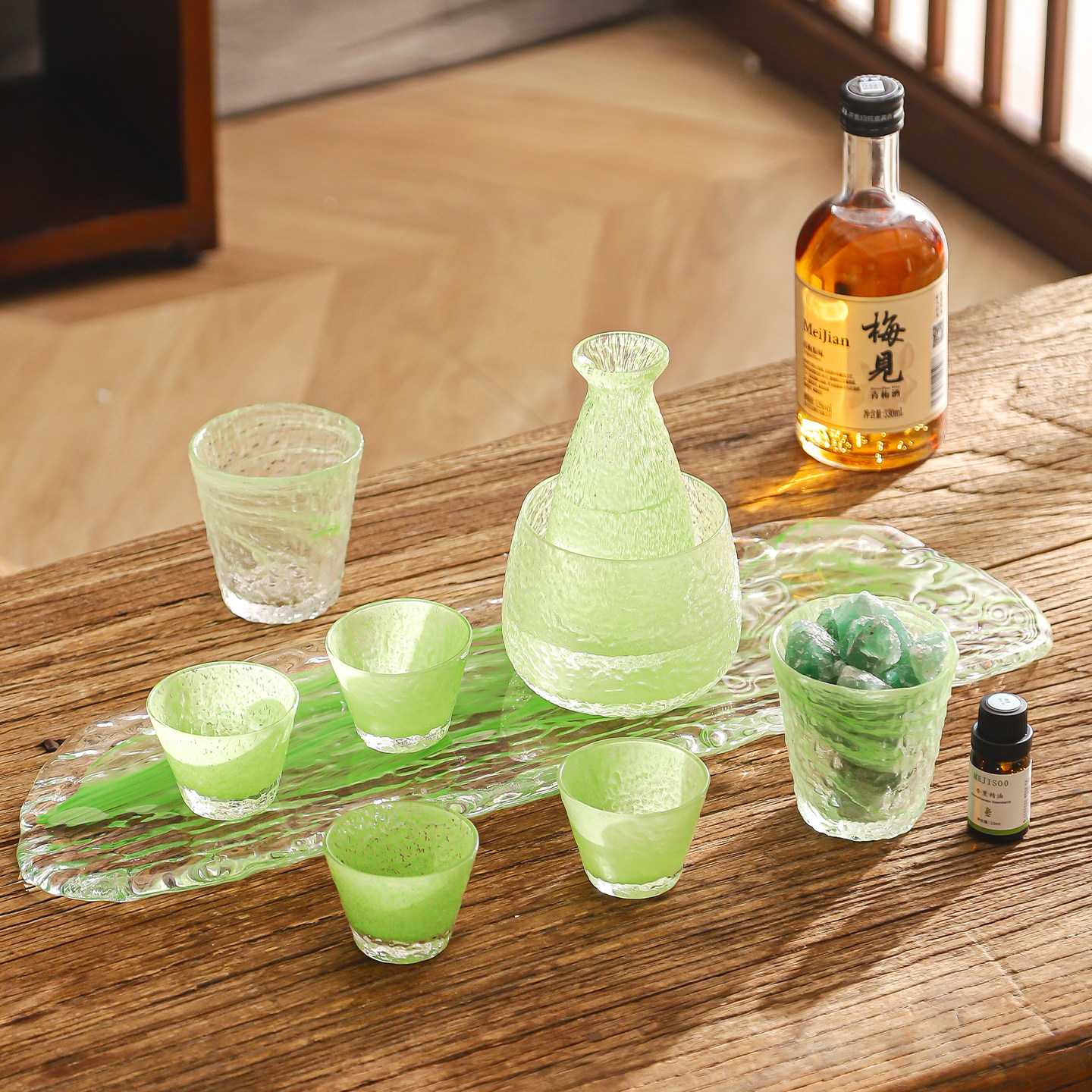 高质感玻璃小酒杯白酒杯家用一口杯日式清酒酒具温酒壶分酒器酒盅