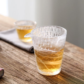 古法云丝玻璃公道杯公杯加厚不烫手分茶器功夫茶具单个盖碗泡茶杯