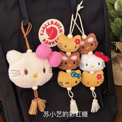 kitty猫咪挂件可爱黑皮包挂饰