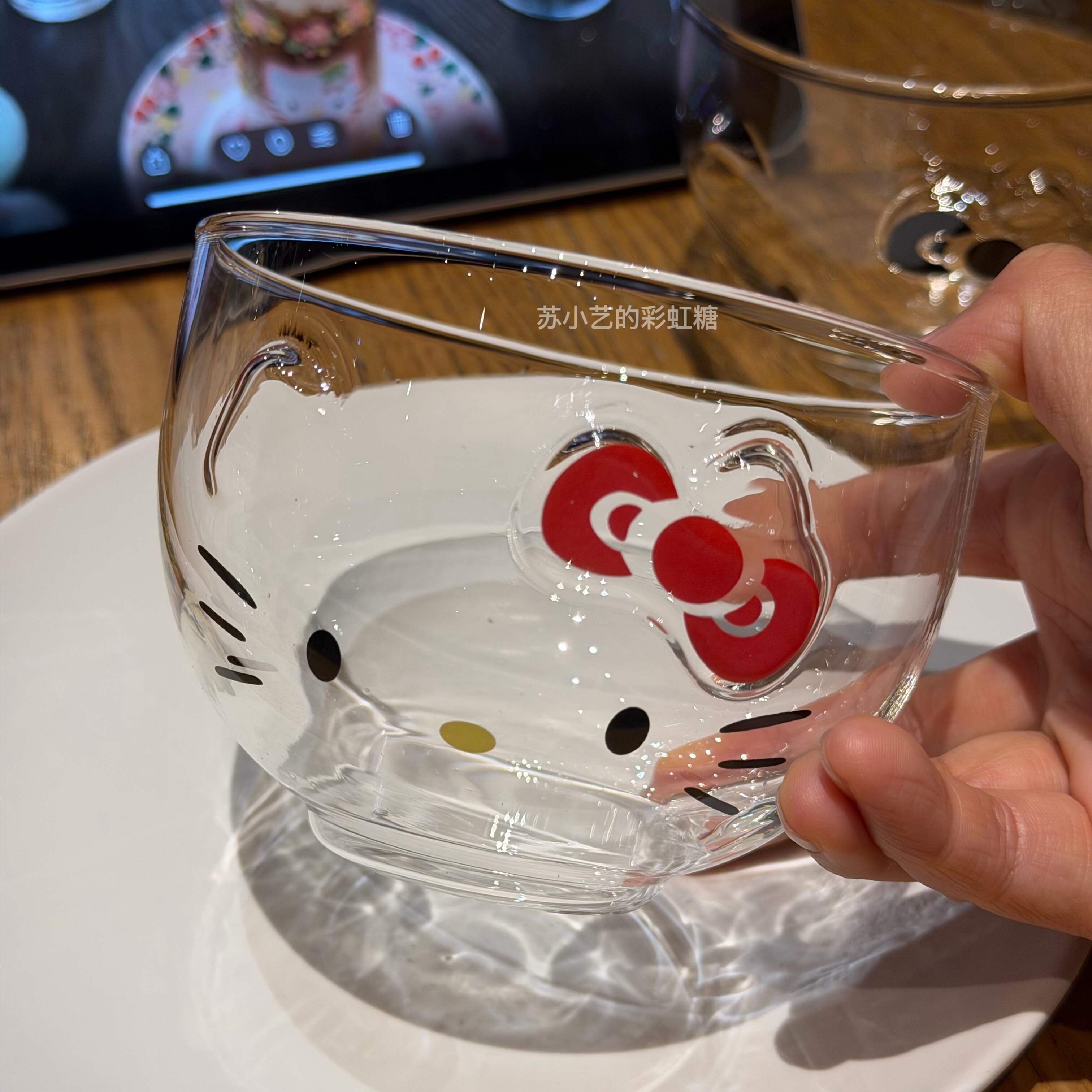 单层卡通KT猫玻璃碗新款可爱少女心玻璃沙拉碗牛奶果昔碗高颜值,节庆用品/礼品,文化创意杯子,淘宝优惠券,粉丝福利购,淘宝优惠卷