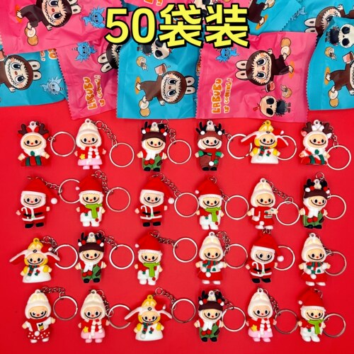 圣诞节硅胶公仔盲袋手办摆件小礼品labubu挂件玩具娃娃机儿童礼物