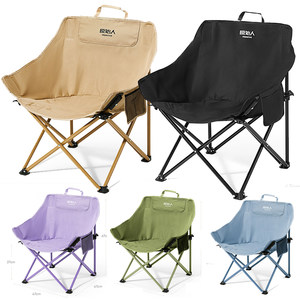 原始人躺椅户外折叠椅便携式露营椅子沙滩椅月亮椅办公室午休钓鱼