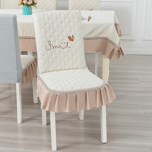 家用桌椅套软包一体桌布桌垫椅子套罩坐垫凳子套罩通用靠背套垫罩