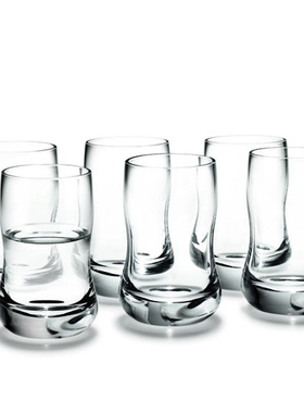 丹麦holmegaard创意北欧无铅水晶玻璃白酒杯烈酒杯6件套60ml进口