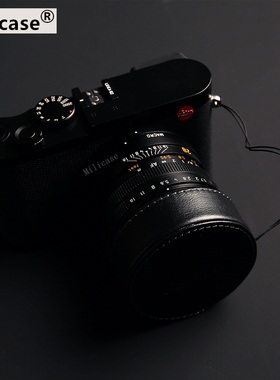 Milicase 徕卡Q typ116 QP相机leica Q2镜头盖皮套保护盖防丢绳盖
