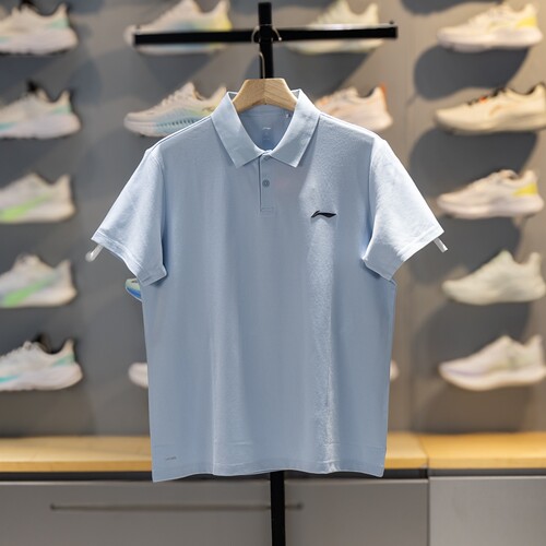 李宁短袖POLO衫男士2026年夏季T恤凉感舒适翻领运动服上衣APLW149