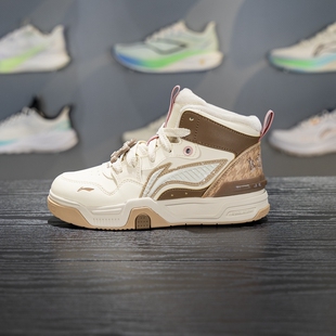 高帮运动鞋 李宁童鞋 YKCV174 男女大童2025新款 V5休闲鞋 SKATE 80S