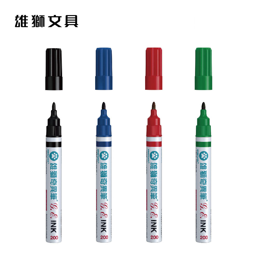台湾雄狮奇异笔油性笔记号笔200签字笔补充性快干画勾线笔 1.3mm