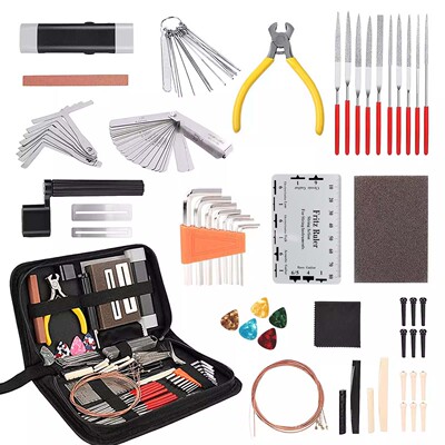 72件套吉他工具包大全 吉他维修保养套装 吉他配件