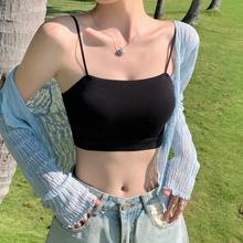 浪莎裹胸内衣女夏季带胸垫细带美背吊带背心薄款无钢圈胸罩抹胸式